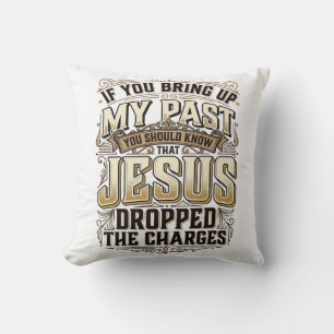 Jesus Heeft De Aanklachten Ingetrokken Vintage Chr Kussen