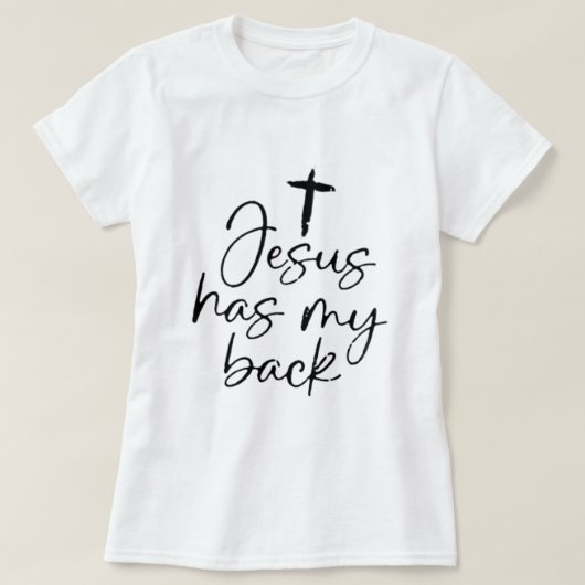 jesus heeft mijn rug t-shirt (Design voorkant)