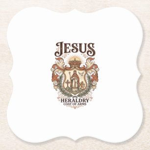 Jesus Heraldiek Wapen Jezus Heraldiek Wapen Ar Kartonnen Onderzetters