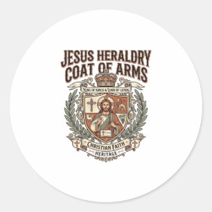 Jesus Heraldiek Wapen Jezus Heraldiek Wapen Ar Ronde Sticker