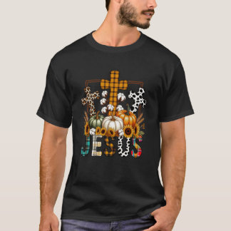 Jesus Herfst Seizoen Liefhebber Herfst Ontwerp Cad T-shirt