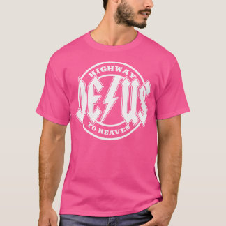 Jesus Highway to Heaven Religion Christelijk T-shirt