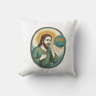 Jesus hoestend midden spraakbericht audiobericht s kussen