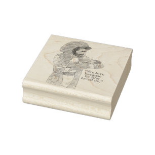 Jesus Holding Baby Bijbelse Verse Kunststempel h Rubberstempel