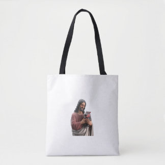 Jesus Holding Moo Deng De Pygmee Hippo Klassieke K Draagtas