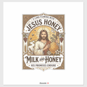 Jesus Honing Melk En Honing Jezus Honing Melk Honi Sticker