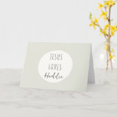 Jesus houdt van "aangepaste naam" Wenskaart Notiti Kaart (Gele Bloem)