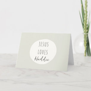 Jesus houdt van "aangepaste naam" Wenskaart Notiti Kaart