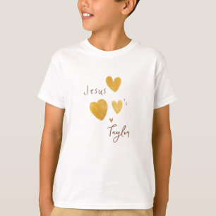 Jesus houdt van Custom Name Kinder T-Shirt