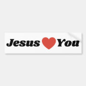 JESUS HOUDT VAN JE Bumpersticker (Voorkant)
