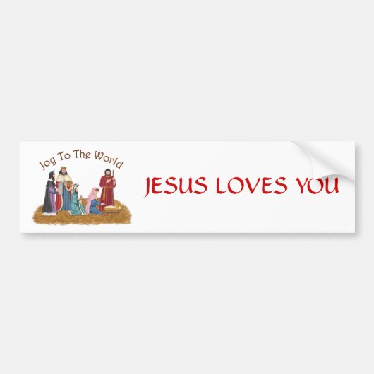 JESUS HOUDT VAN JE BUMPERSTICKER (Voorkant)