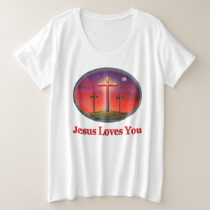 jesus houdt van je grote maat t-shirt