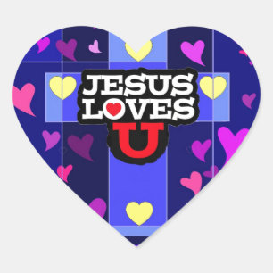 JESUS HOUDT VAN JE HART STICKER