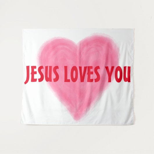 JESUS HOUDT VAN JE Tapestry Wandkleed (Voorkant (horizontaal))