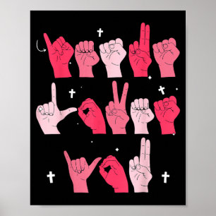 Jesus Houdt Van Jou Asl Gebarentaal Christelijke V Poster