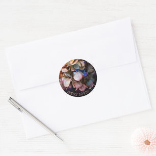 Jesus Houdt van Jou Bloem Christelijk Ronde Sticker