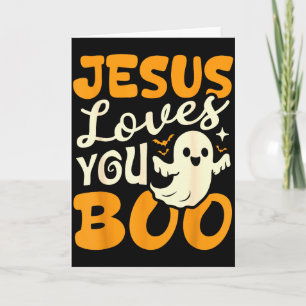 Jesus Houdt Van Jou Boo Christelijk Halloween Spok Kaart