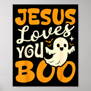 Jesus Houdt van Jou Boo Christelijk Halloween Spok Poster