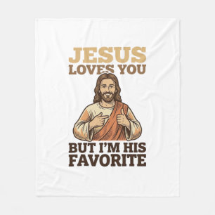 Jesus Houdt Van Jou Grappig Vintage Geloof Shirt O Fleece Deken
