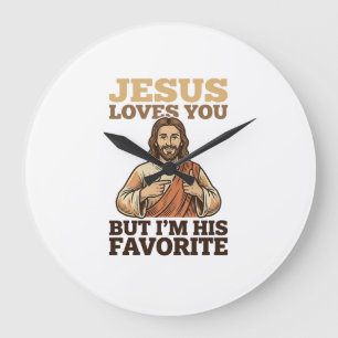 Jesus Houdt Van Jou Grappig Vintage Geloof Shirt O Grote Klok