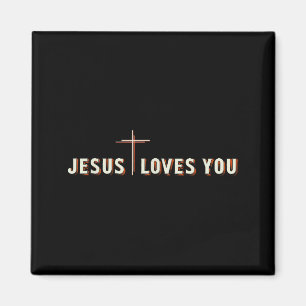 Jesus Houdt van Jou Kruis God Christelijke Grafiek Magneet