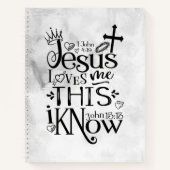 JESUS HOUDT VAN ME DAT IK Christelijke Scriptkunst Notitieboek (Voorkant)