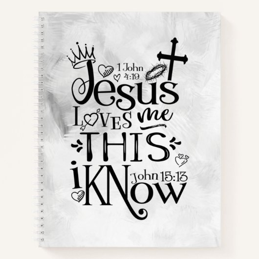 JESUS HOUDT VAN ME DAT IK Christelijke Scriptkunst Notitieboek (Voorkant)