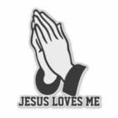 JESUS HOUDT VAN ME STICKER (Voorkant)