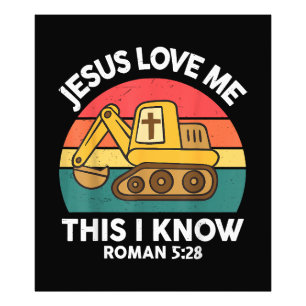 Jesus Houdt Van Mij Deze Graafmachine Christen Foto Afdruk