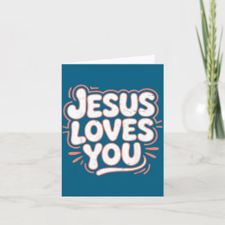 Jesus houdt van Roze Christelijke Peuter Illustrat Kaart