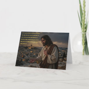 Jesus Huilde Wenskaart Feestdagen Kaart