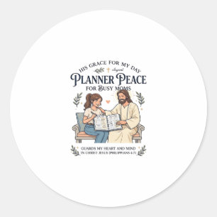 Jesus Huiswerk Moeder Planner Shirt Gebeds Gebasee Ronde Sticker