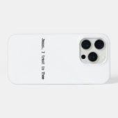 Jesus I Trust In You Minimalist IPhone Case (Verso Horizontal)