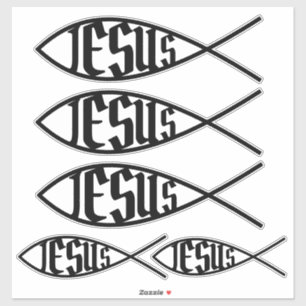 Jesus Ichthus Vis het symbool van het christendom Sticker