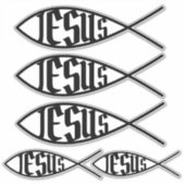 Jesus Ichthus Vis het symbool van het christendom Sticker (Voorkant)