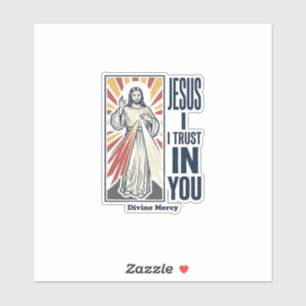 Jesus Ik Vertrouw Op Jou Divine Barmhartigheid Shi Sticker