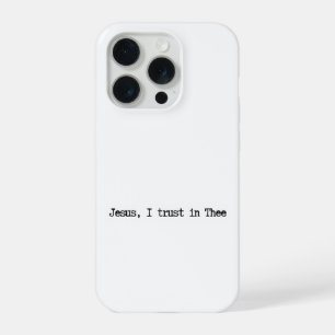 Jesus Ik Vertrouw Op Jou Minimalistische IPhone Ho 15 Pro Hoesje