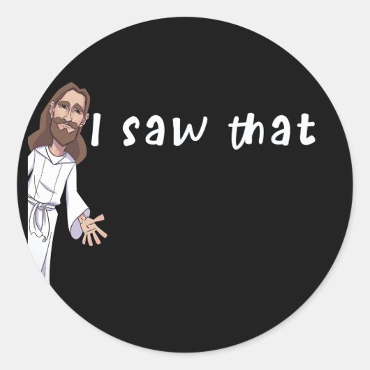 jesus ik zag dat ronde sticker (Voorkant)