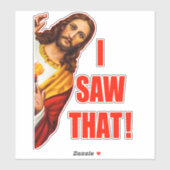 jesus ik zag die meme sticker (Vel)