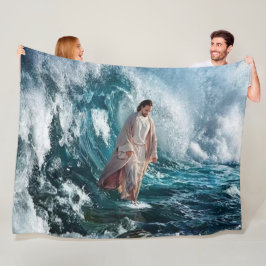 JESUS in de OCEAN Fleece Deken