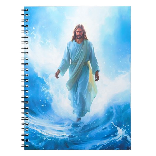Jesus in Ocean notebook Notitieboek (Voorkant)