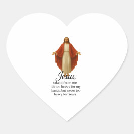 Jesus in Red and White Hart Sticker