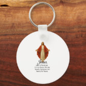 Jesus in Red and White Sleutelhanger (Voorkant)
