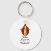 Jesus in Red and White Sleutelhanger (Achterkant)