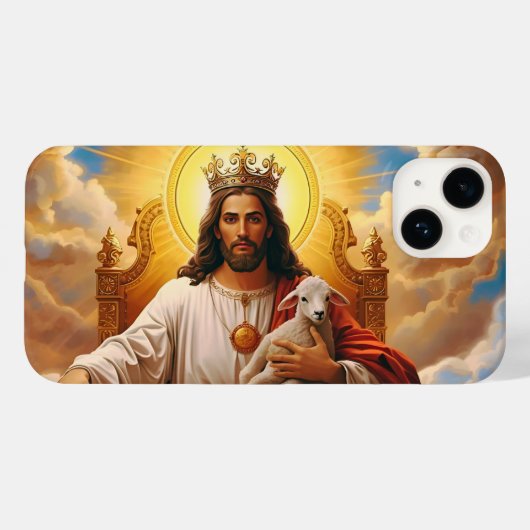 Jesus in The Kingdom of Heaven iPhone case (Achterkant (horizontaal))