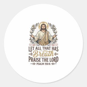 Jesus Indie Folk Akoestische Aanbidding Grafische  Ronde Sticker