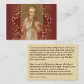 Jésus infantile de carte sainte de Prague (Devant / Derrière)