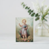 Jésus infantile tenant les cartes saintes du monde (Debout devant)