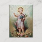 Jésus infantile tenant les cartes saintes du monde (Devant)