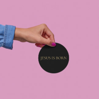 JESUS IS BORN Minimalist Christmas Sticker